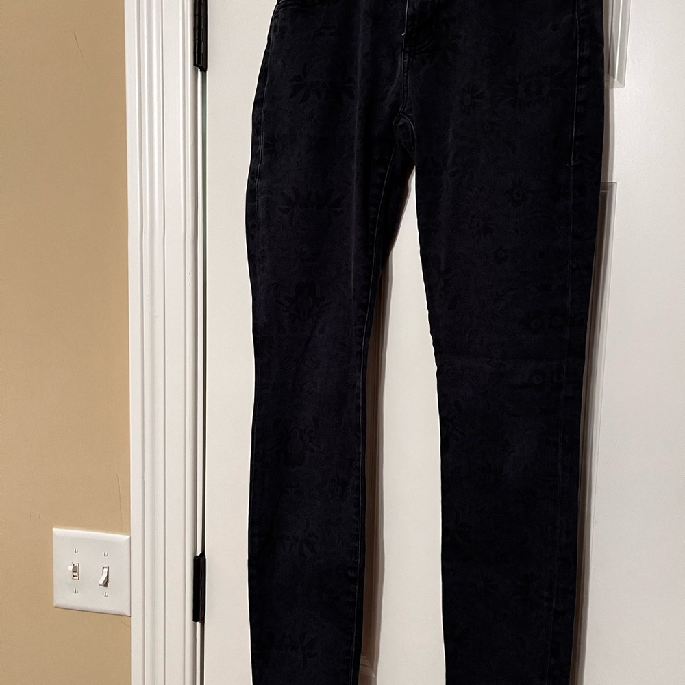 CAbi Black Print Skinny Jeans